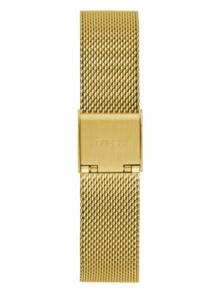 Watches GoldTone and Green Mesh Analog Watch Gold 8211 GUESS Women Watches GoldTone and Green Mesh Analog Watch Gold 8211 GUESS Women