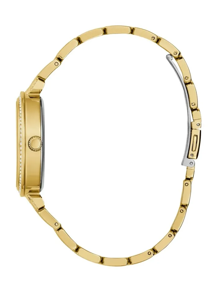 Watches GUESS Women GoldTone Floral CutThrough Analog Watch Gold Watches GUESS Women GoldTone Floral CutThrough Analog Watch Gold