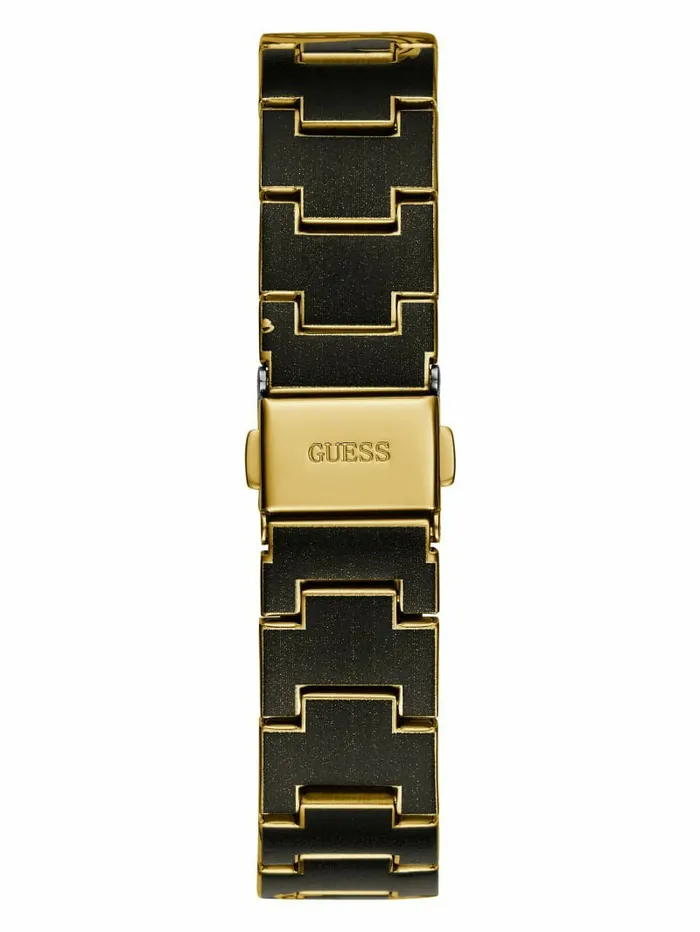 Watches GUESS Women Printed GoldTone Multifunction Watch Gold Watches GUESS Women Printed GoldTone Multifunction Watch Gold