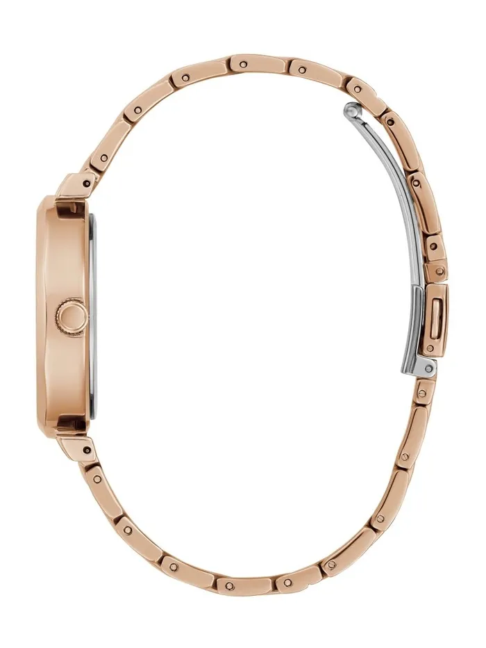 Watches GUESS Women Rose GoldTone Glitter Analog Watch Rose Gold Watches GUESS Women Rose GoldTone Glitter Analog Watch Rose Gold