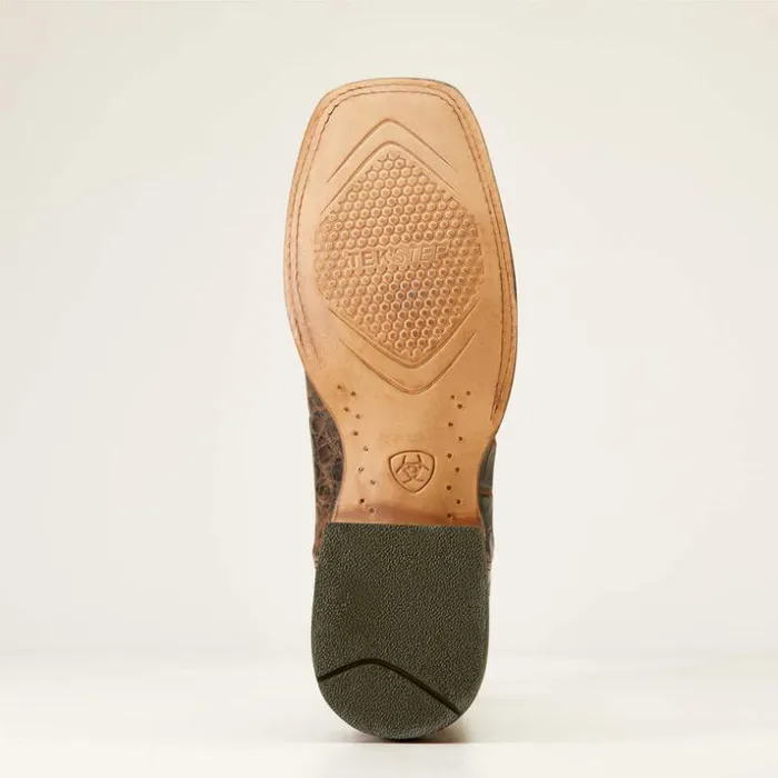 Western Boots Men Ariat Backwater Western Boot Brown American Alligator