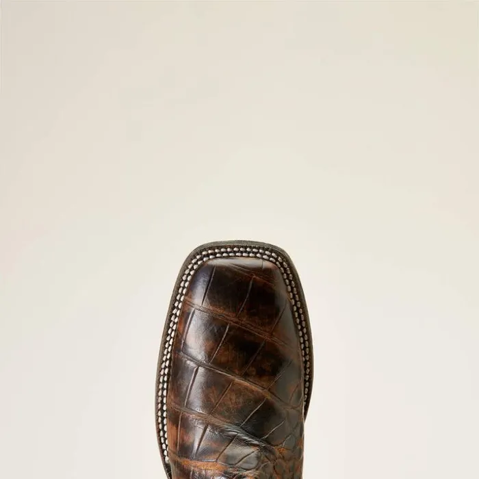 Western Boots Men Ariat Backwater Western Boot Brown American Alligator