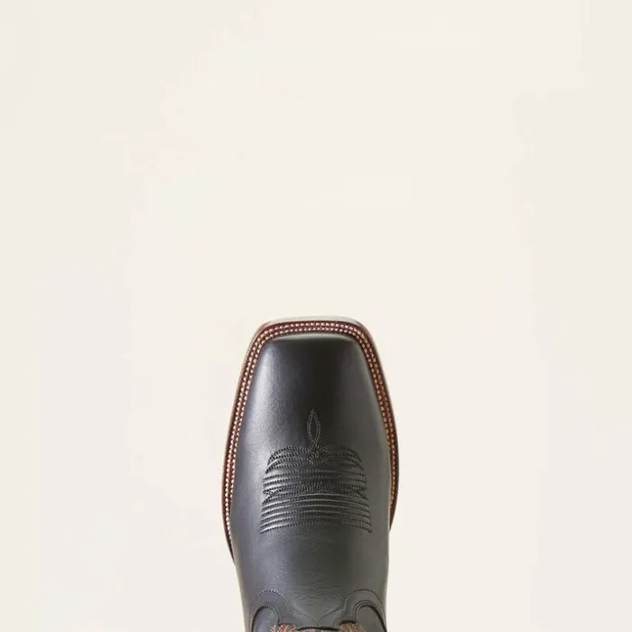 Western Boots Men Ariat Bench Made Bassett Cowboy Boot Cool Black Bison