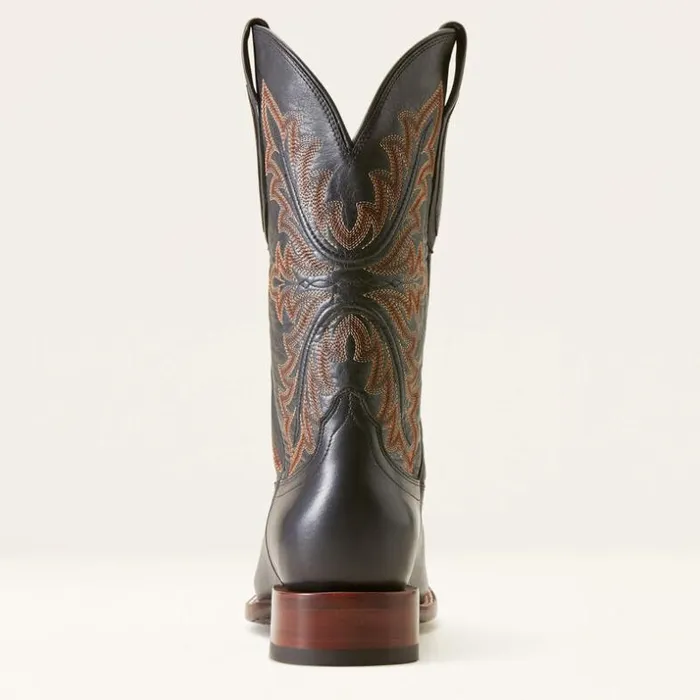Western Boots Men Ariat Bench Made Bassett Cowboy Boot Cool Black Bison