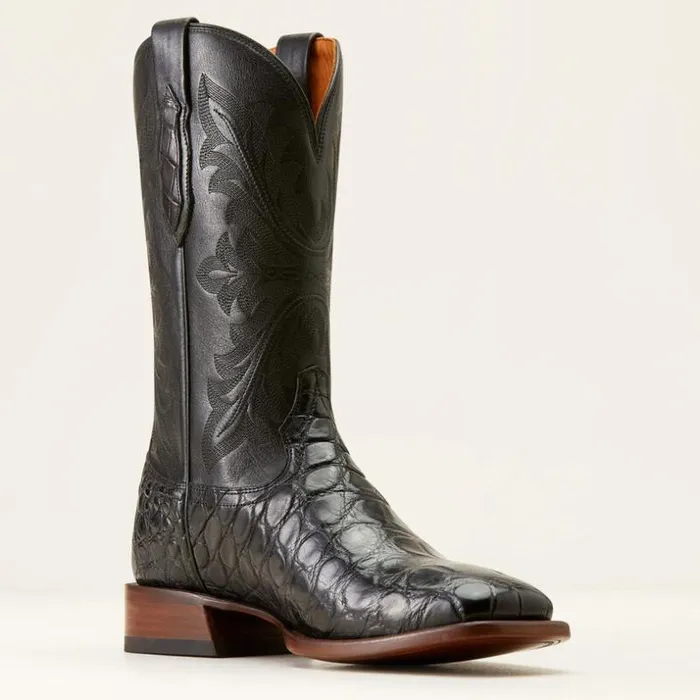 Western Boots Men Ariat Bench Made Bassett Western Boot Black American Alligator