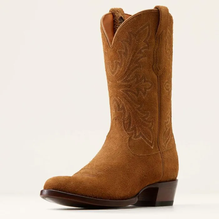 Western Boots Men Ariat Bench Made James Western Boot Oiled Tan Roughout