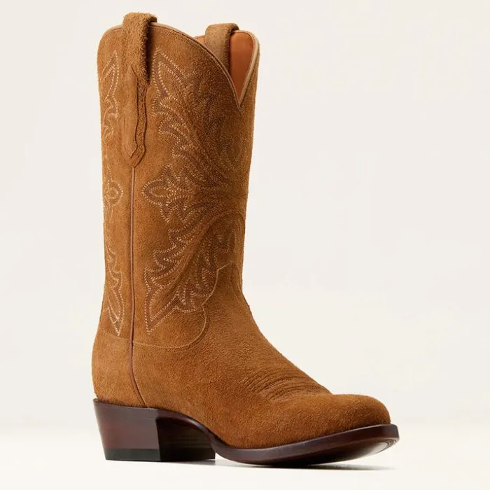 Western Boots Men Ariat Bench Made James Western Boot Oiled Tan Roughout Western Boots Men Ariat Bench Made James Western Boot Oiled Tan Roughout