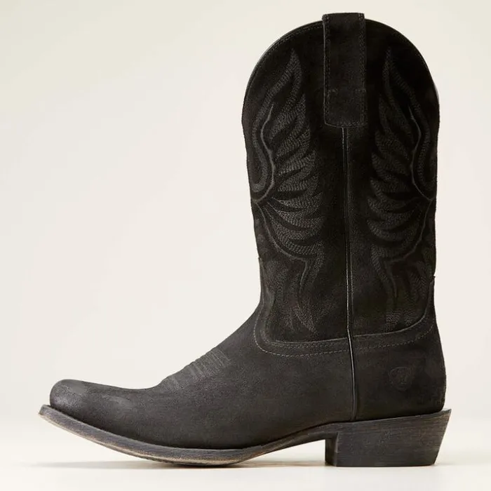 Western Boots Men Ariat Circuit High Stepper Western Boot Distressed Black Suede Western Boots Men Ariat Circuit High Stepper Western Boot Distressed Black Suede