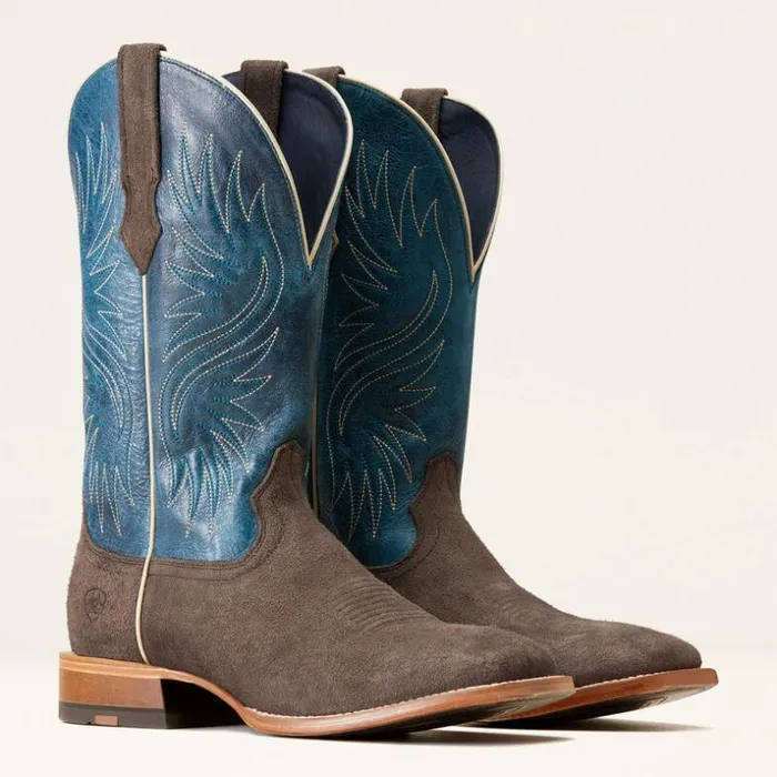 Western Boots Men Ariat Circuit Rockridge Western Boot Smokey Roughout
