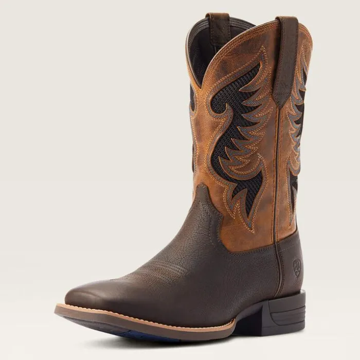 Western Boots Men Ariat Cowpuncher VentTEK Cowboy Boot Dark Brown