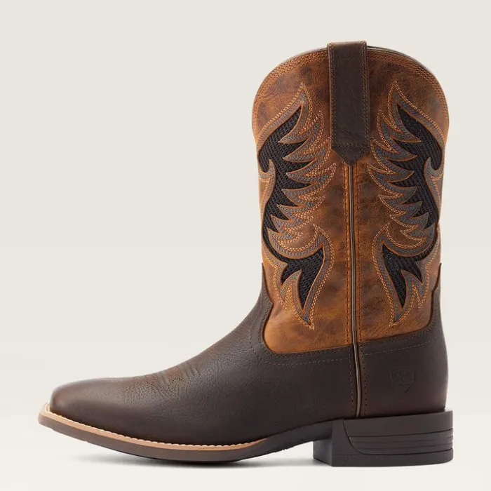 Western Boots Men Ariat Cowpuncher VentTEK Cowboy Boot Dark Brown