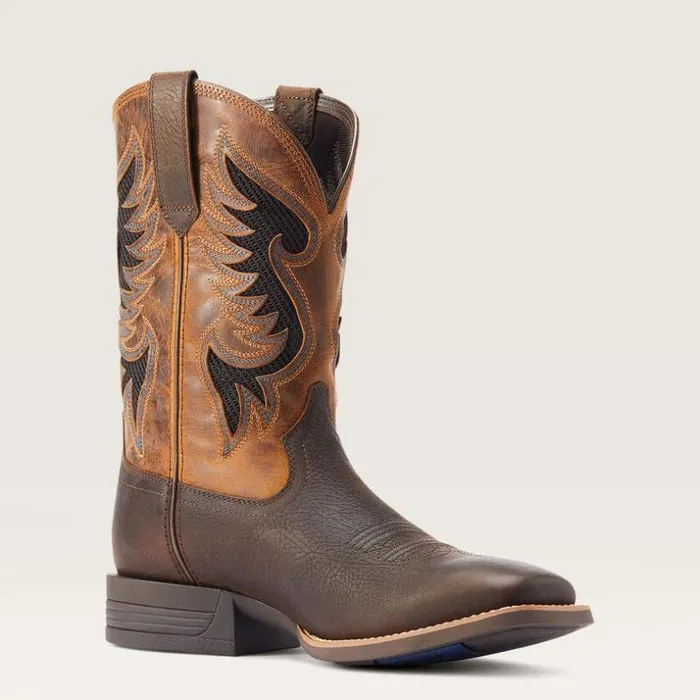 Western Boots Men Ariat Cowpuncher VentTEK Cowboy Boot Dark Brown