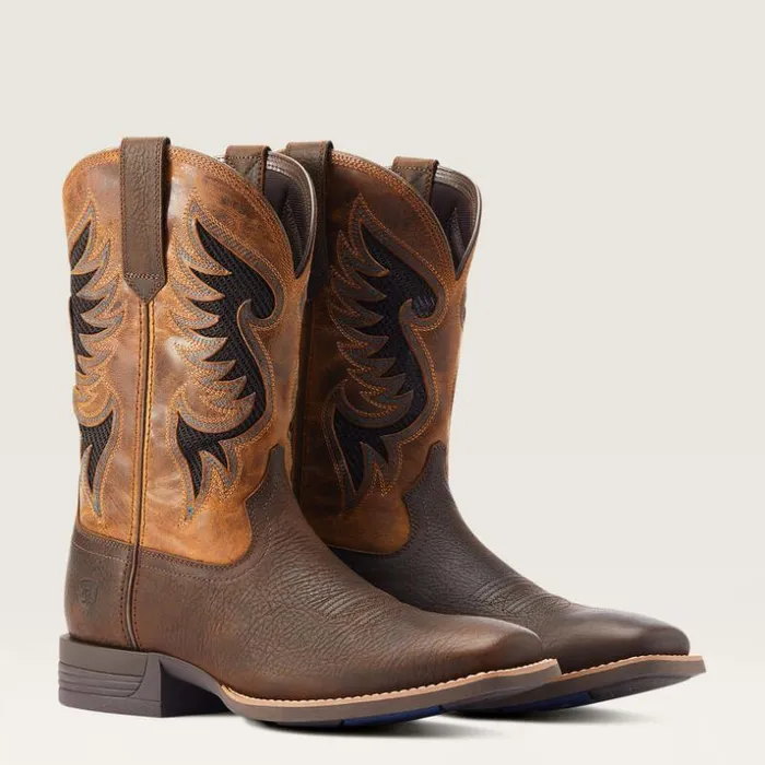 Western Boots Men Ariat Cowpuncher VentTEK Cowboy Boot Dark Brown