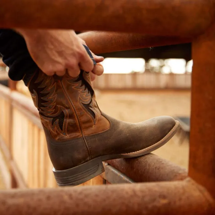 Western Boots Men Ariat Cowpuncher VentTEK Cowboy Boot Dark Brown