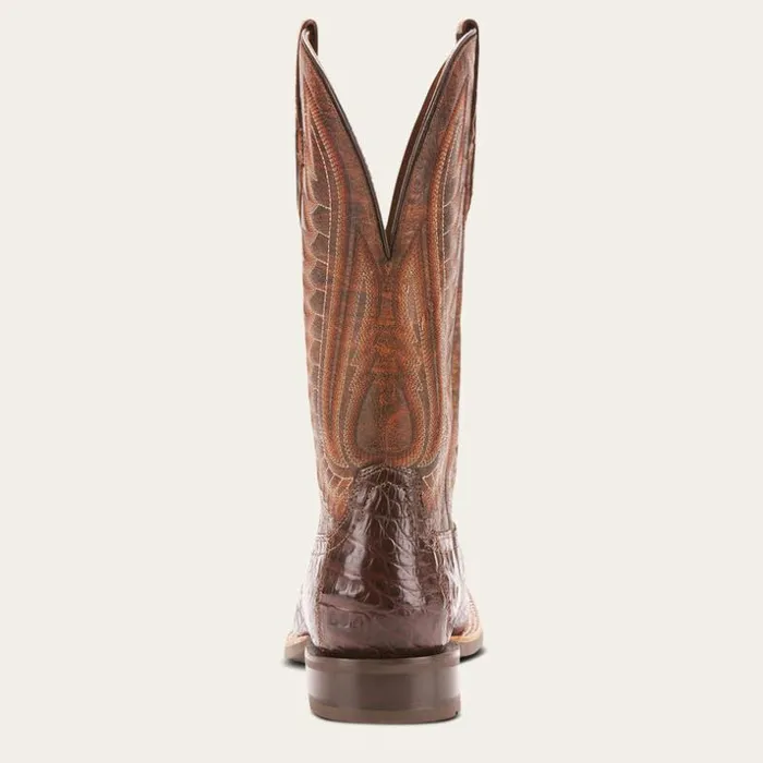 Western Boots Men Ariat Double Down Western Boot Antique Pecan Caiman Belly Western Boots Men Ariat Double Down Western Boot Antique Pecan Caiman Belly