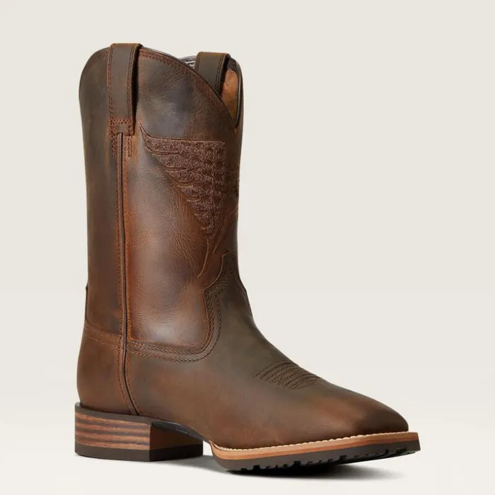 Western Boots Men Ariat Hybrid Fly High Western Boot Distressed Brown Western Boots Men Ariat Hybrid Fly High Western Boot Distressed Brown
