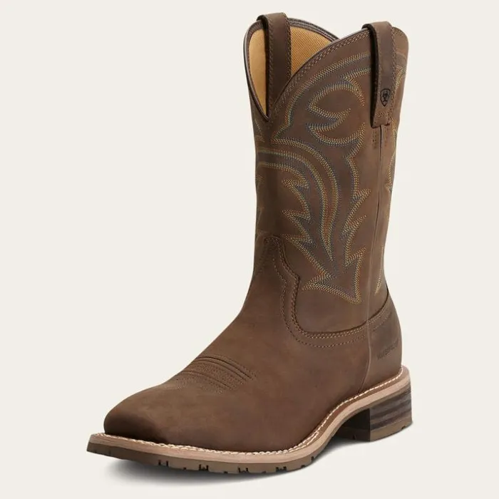 Western Boots Men Ariat Hybrid Rancher Waterproof Western Boot Oily Distressed Brown Western Boots Men Ariat Hybrid Rancher Waterproof Western Boot Oily Distressed Brown
