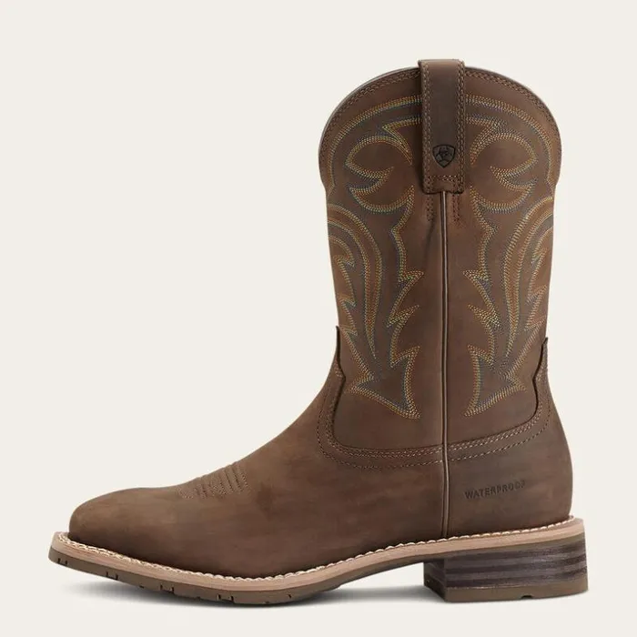 Western Boots Men Ariat Hybrid Rancher Waterproof Western Boot Oily Distressed Brown Western Boots Men Ariat Hybrid Rancher Waterproof Western Boot Oily Distressed Brown