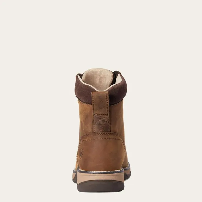 Western Boots Women Ariat Anthem Round Toe Lacer Waterproof Boot Distressed Brown