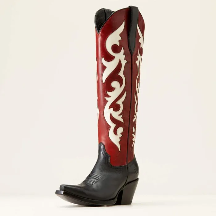 Western Boots Women Ariat Elvira StretchFit Western Boot Satin Black