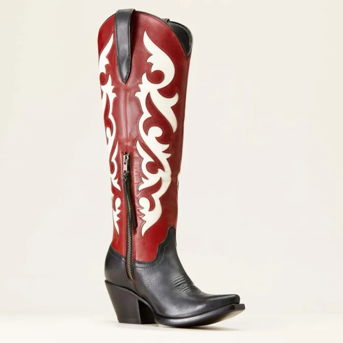 Western Boots Women Ariat Elvira StretchFit Western Boot Satin Black