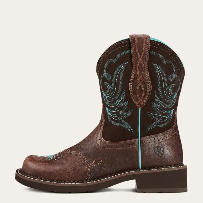 Western Boots Women Ariat Fatbaby Heritage Dapper Western Boot Royal Chocolate