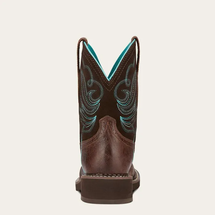Western Boots Women Ariat Fatbaby Heritage Dapper Western Boot Royal Chocolate