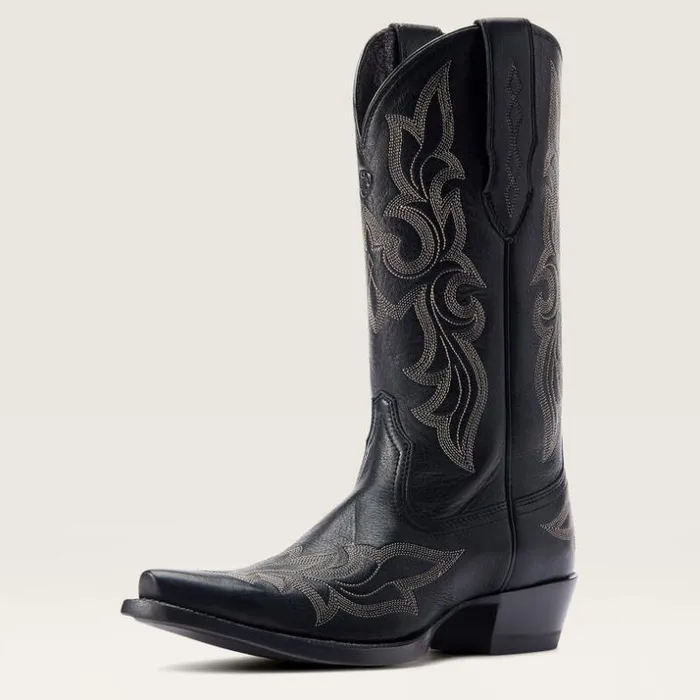 Western Boots Women Ariat Jennings StretchFit Western Boot Black Deertan