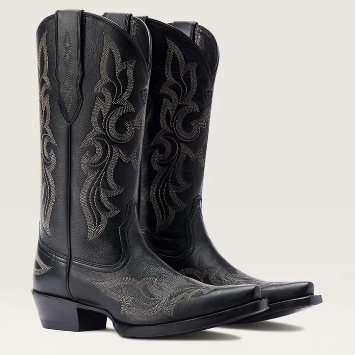 Western Boots Women Ariat Jennings StretchFit Western Boot Black Deertan