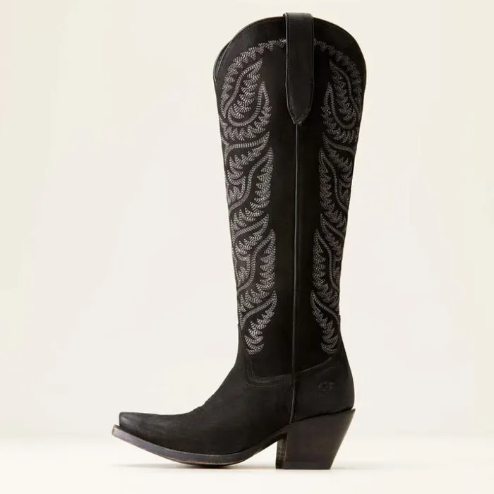 Western Boots Women Ariat Laramie StretchFit Western Boot Distressed Black Suede Western Boots Women Ariat Laramie StretchFit Western Boot Distressed Black Suede
