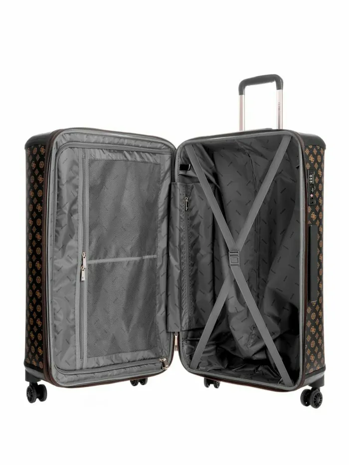 Wilder Peony 288243 8Wheel Suitcase Brown WomenMen Handbags GUESS Wilder Peony 288243 8Wheel Suitcase Brown WomenMen Handbags GUESS