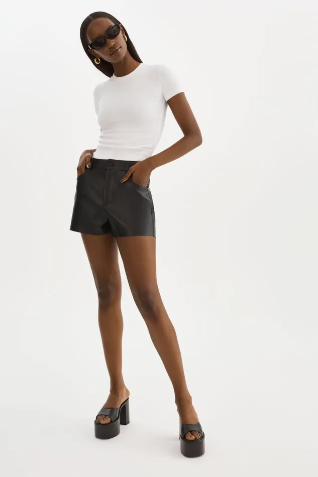 Women ANIKA Leather HighWaisted Shorts Black LAMARQUE Pants and Shorts Women ANIKA Leather HighWaisted Shorts Black LAMARQUE Pants and Shorts