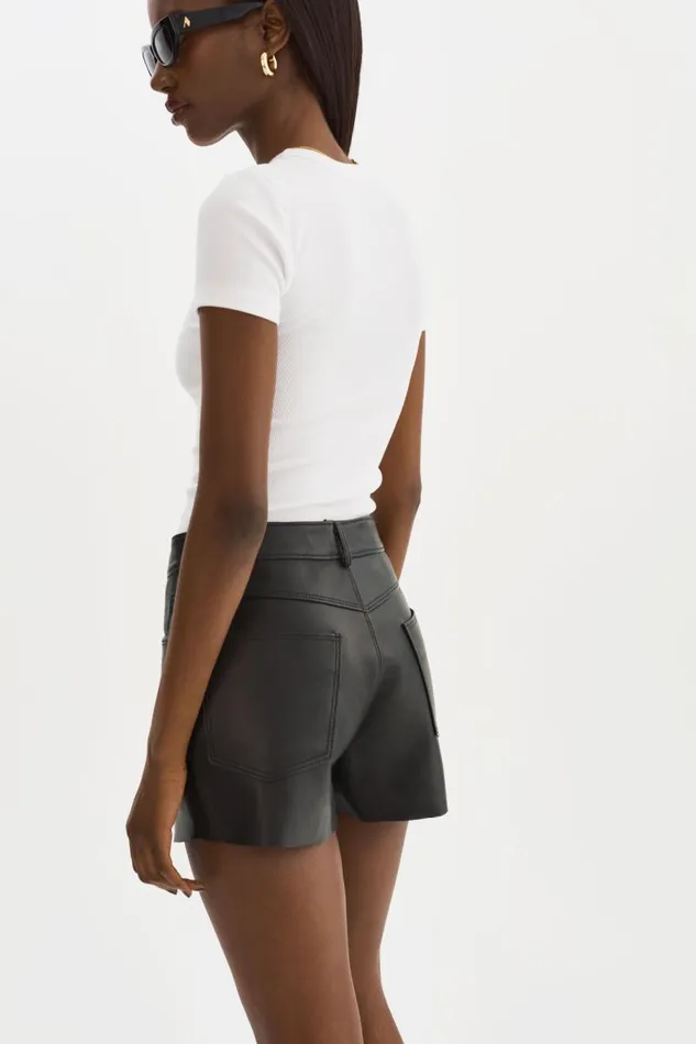 Women ANIKA Leather HighWaisted Shorts Black LAMARQUE Pants and Shorts Women ANIKA Leather HighWaisted Shorts Black LAMARQUE Pants and Shorts