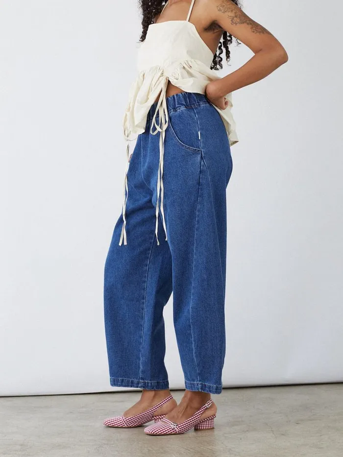 Women Arc Pants Blue Denim Lisa Says Gah Pants