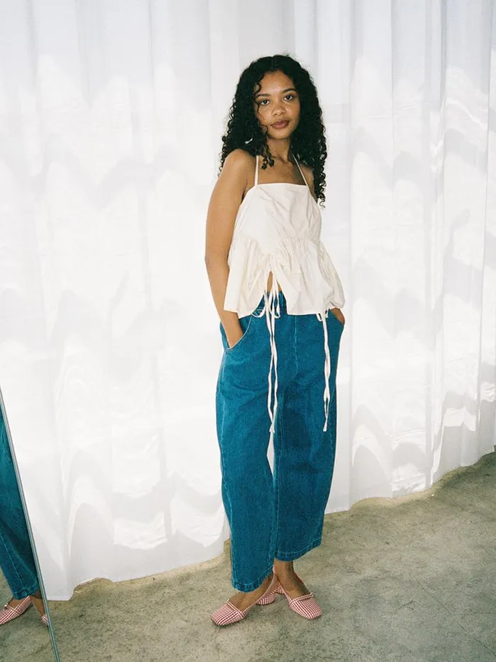 Women Arc Pants Blue Denim Lisa Says Gah Pants