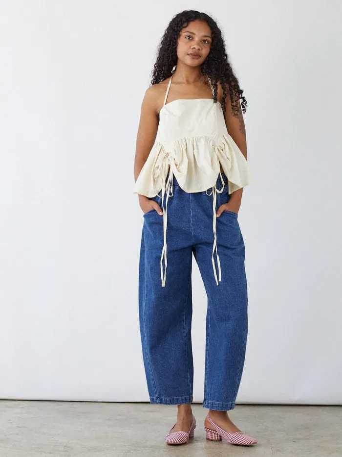 Women Arc Pants Blue Denim Lisa Says Gah Pants