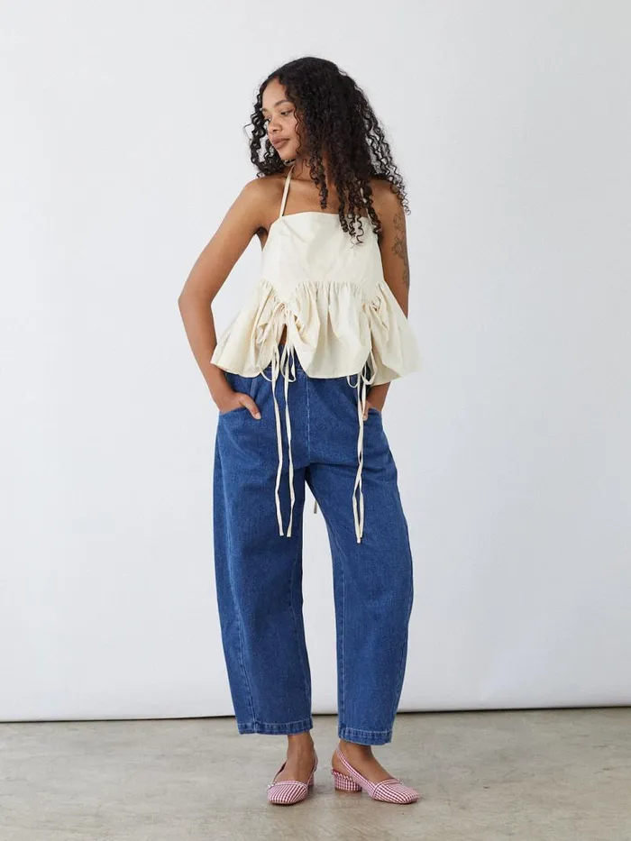 Women Arc Pants Blue Denim Lisa Says Gah Pants