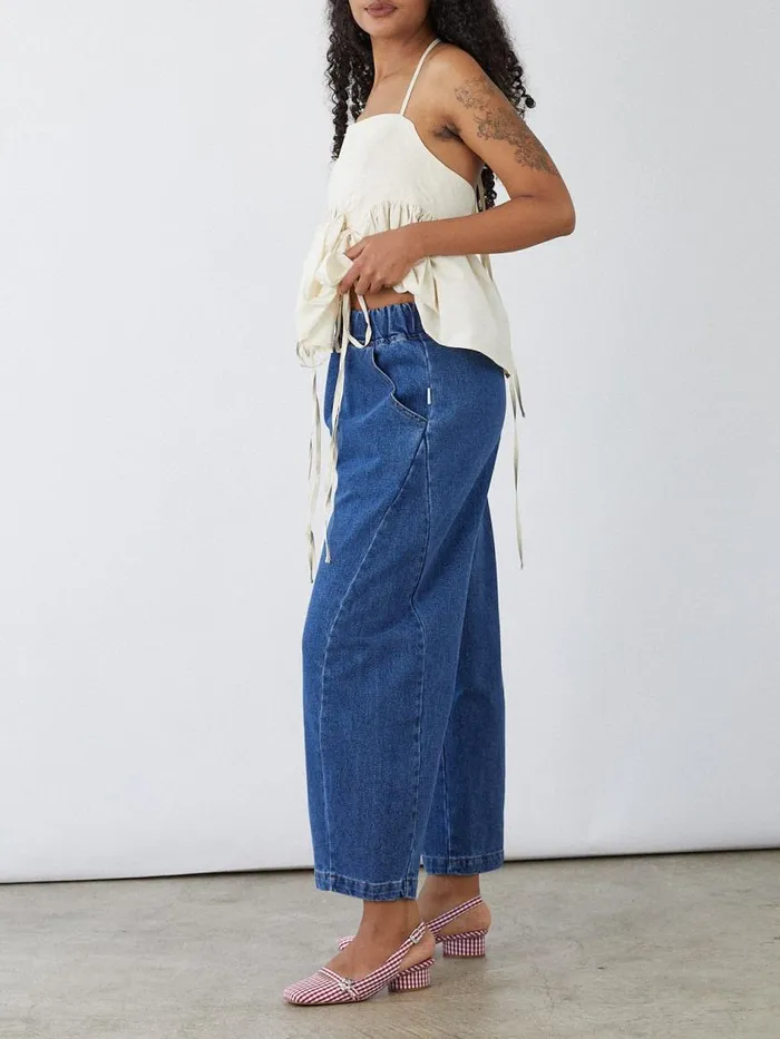 Women Arc Pants Blue Denim Lisa Says Gah Pants