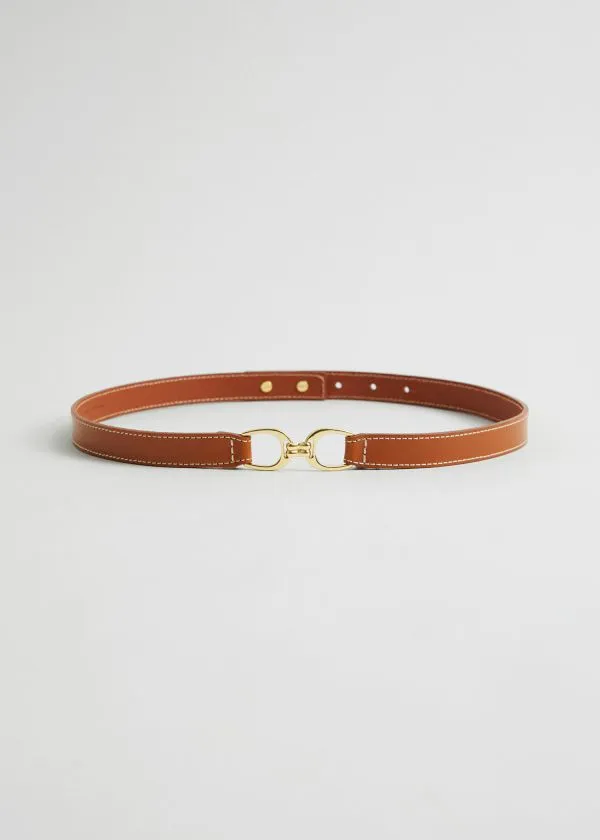 Women Belts and Other Stories MidWaist Leather Belt Cognac