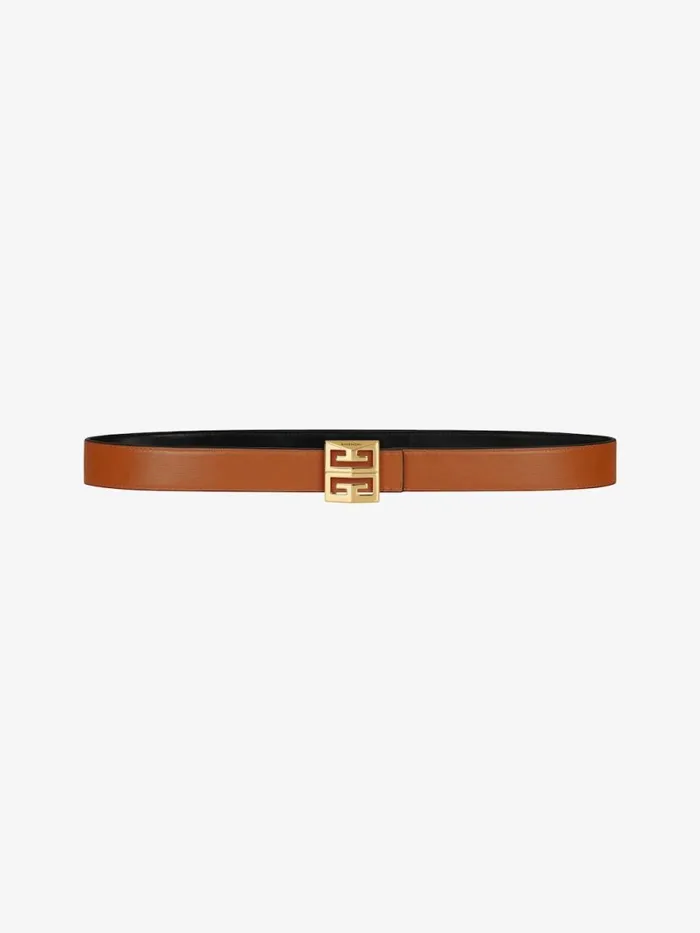 Women Belts Givenchy Reversible Belt In Box Leather Soft Tan