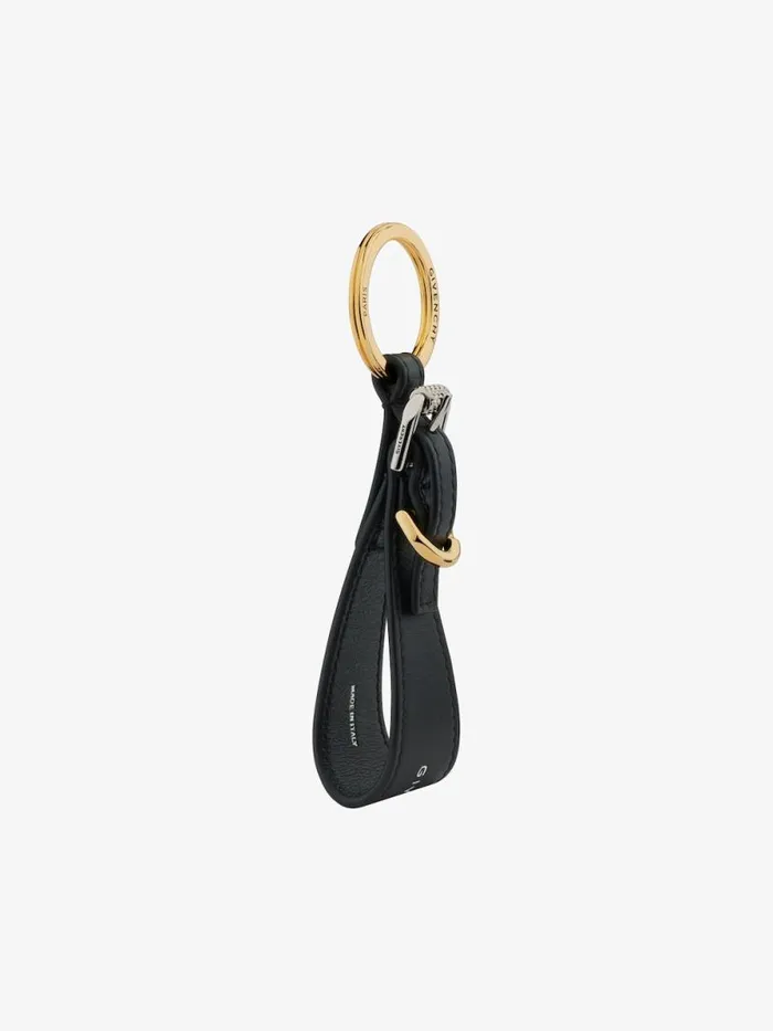 Women Belts Givenchy Voyou Keyring In Metal And Leather Black