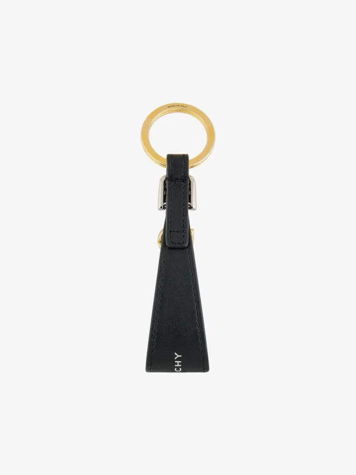 Women Belts Givenchy Voyou Keyring In Metal And Leather Black