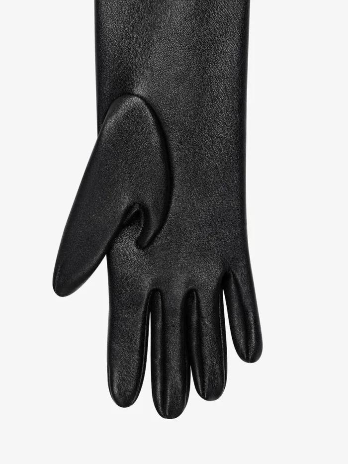 Women Belts Givenchy Voyou Long Zipped Gloves In Leather Black Women Belts Givenchy Voyou Long Zipped Gloves In Leather Black
