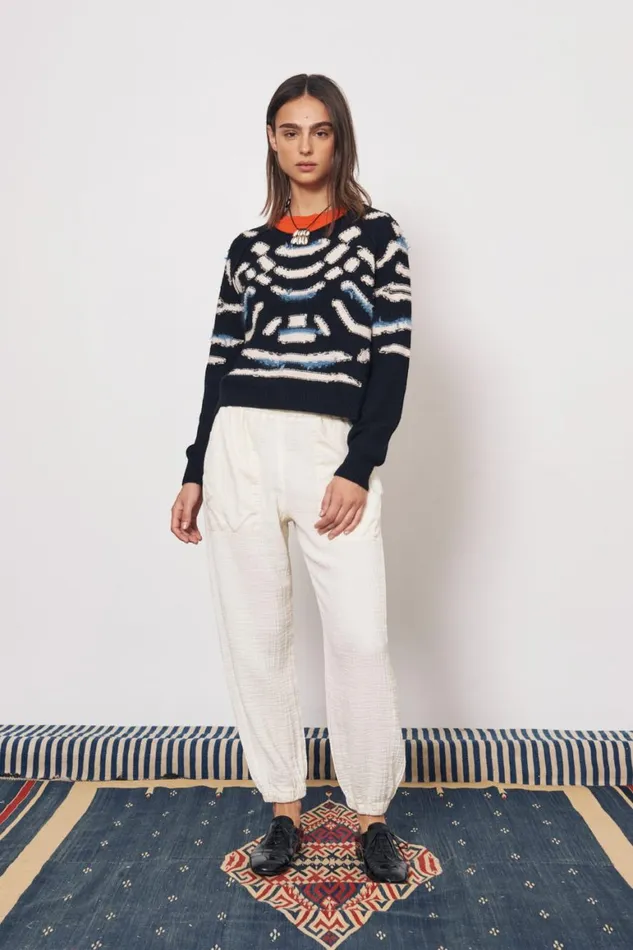 Women Black Chalk Zuri Pullover Raquel Allegra Sweaters and Knits