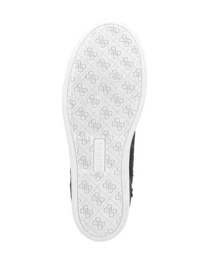 Women Blairin Rhinestone Logo Wedge Sneakers Black Leather Sneakers GUESS Women Blairin Rhinestone Logo Wedge Sneakers Black Leather Sneakers GUESS