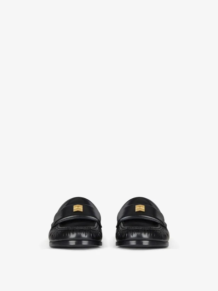 Women Boots and Booties Givenchy 4G Loafers In Leather Black