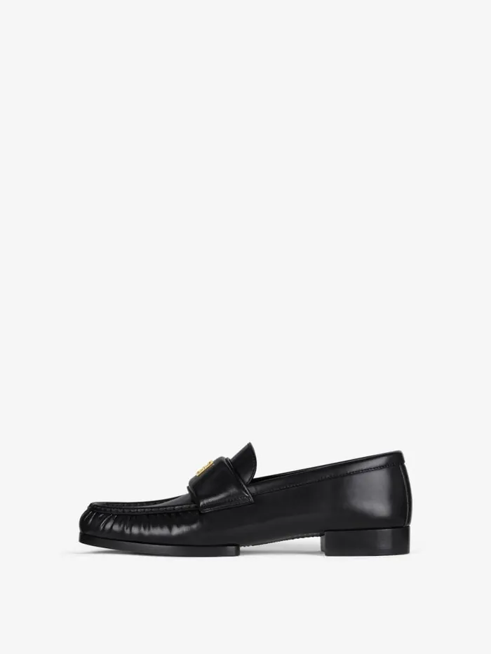 Women Boots and Booties Givenchy 4G Loafers In Leather Black