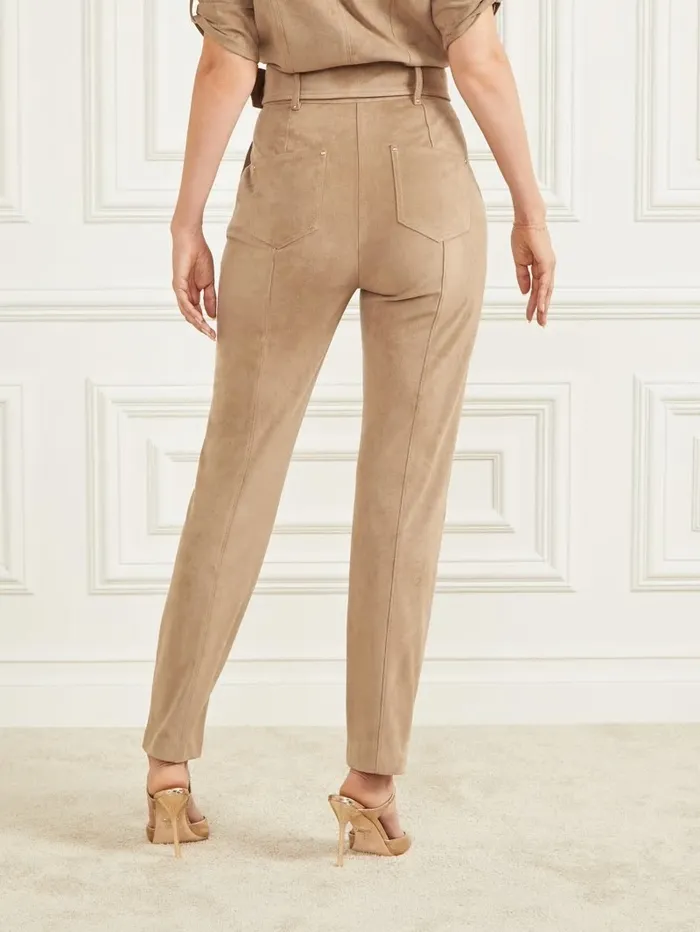 Women Bottoms GUESS Kasia FauxSuede Pant Truffle Dust Multi Women Bottoms GUESS Kasia FauxSuede Pant Truffle Dust Multi