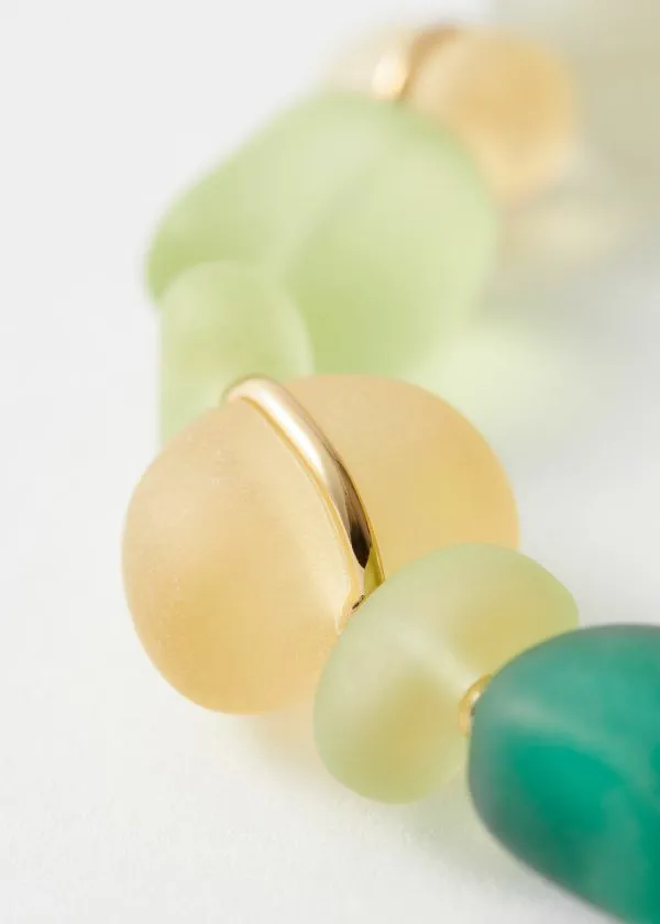 Women Bracelets and Other Stories Irregular Bead Bracelet Green