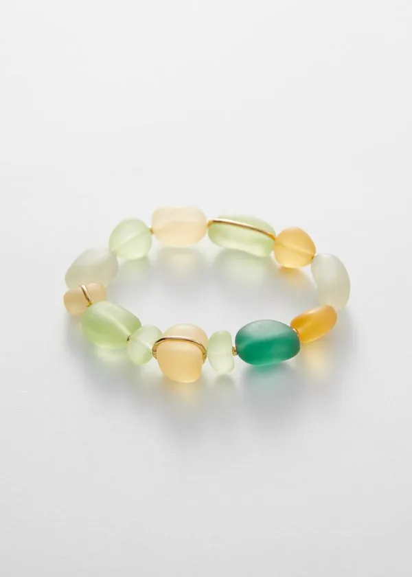 Women Bracelets and Other Stories Irregular Bead Bracelet Green